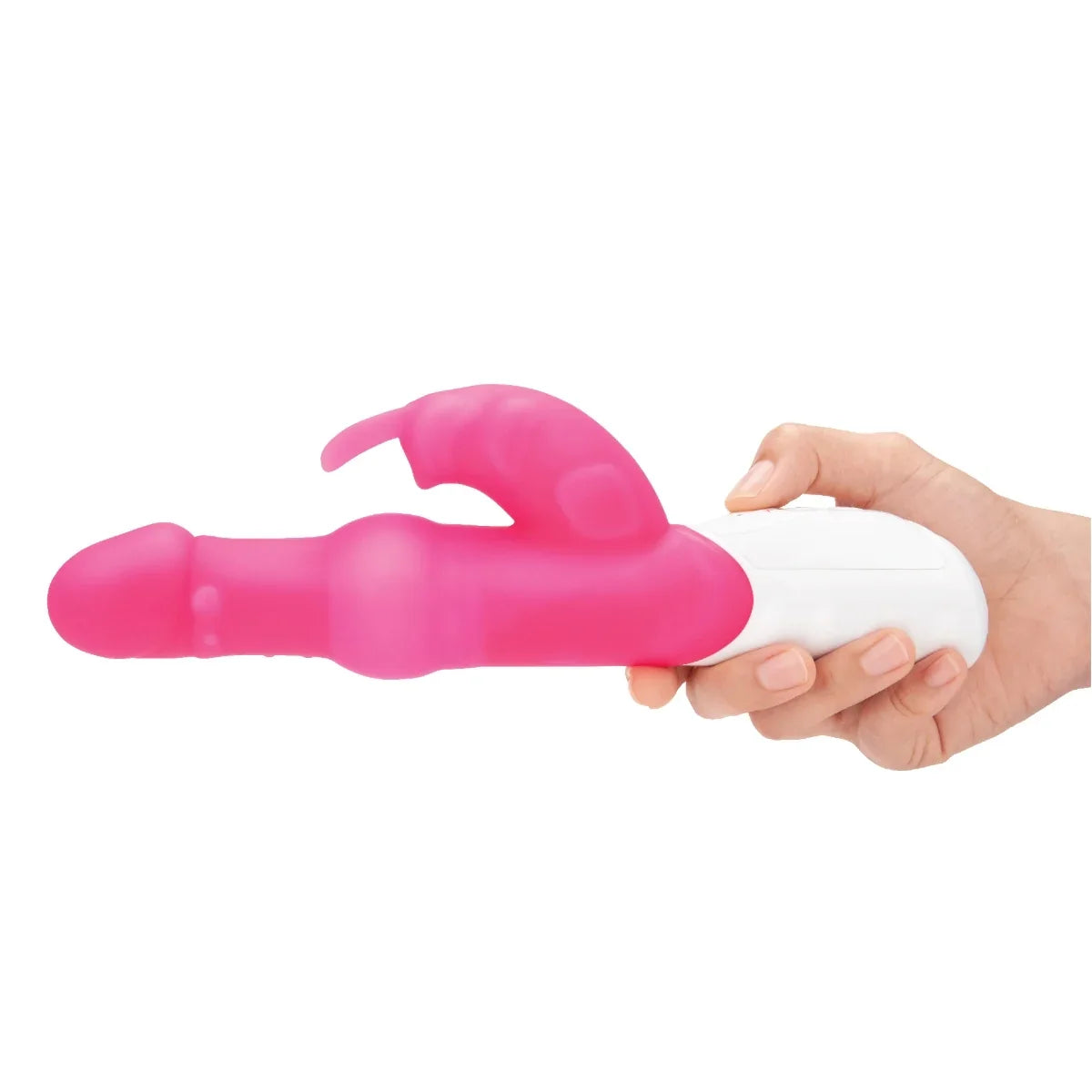 Rabbit Essentials Rechargeable Pleasure Beads Rabbit Vibrator Hot Pink