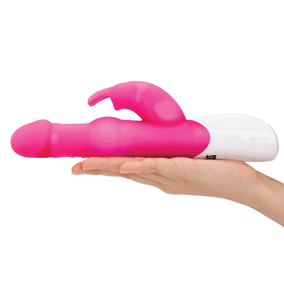 Rabbit Essentials Pleasure Beads Rabbit Vibrator in Hot Pink with Battery and Body-Safe Silicone > Vibrators > Ladies > Rabbit Multi