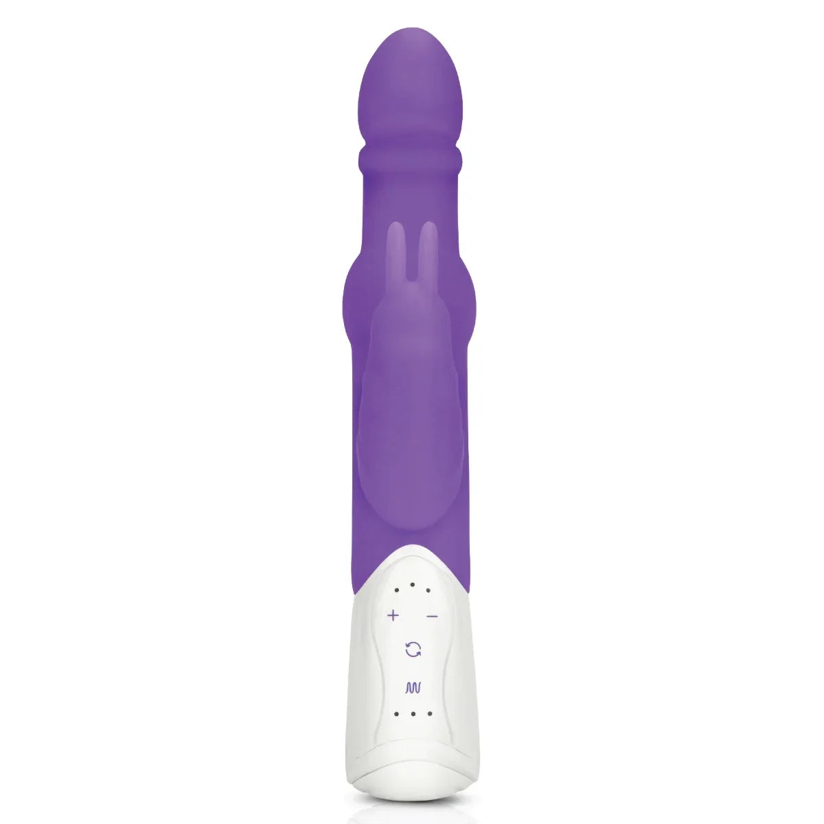 Rabbit Essentials Pleasure Beads Rabbit Vibrator Purple with Rotating Beaded Shaft and Body-Safe Silicone Secondary image