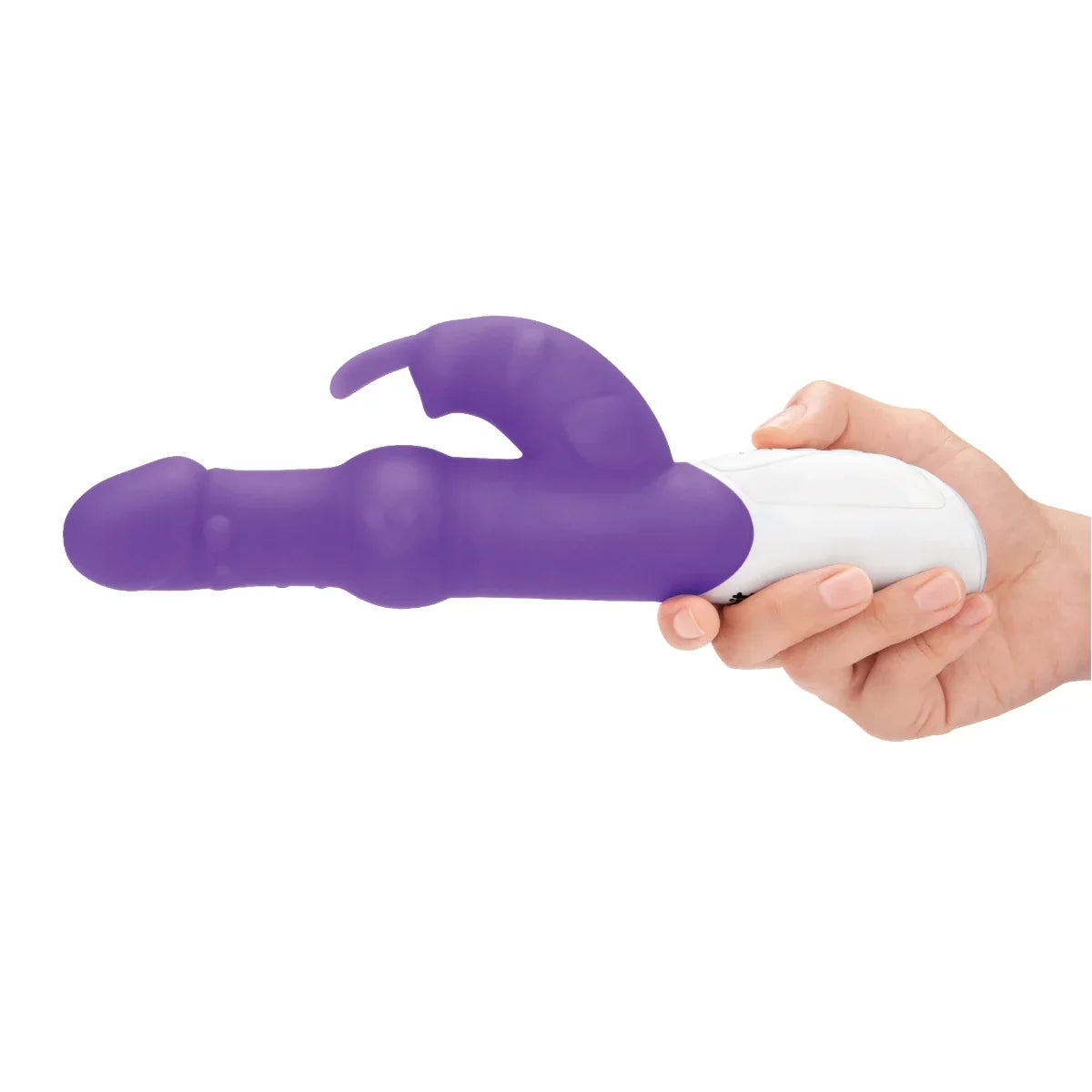 Rabbit Essentials Pleasure Beads Rabbit Vibrator Purple with Rotating Beaded Shaft and Body-Safe Silicone > Vibrators > Ladies > Rabbit Multi