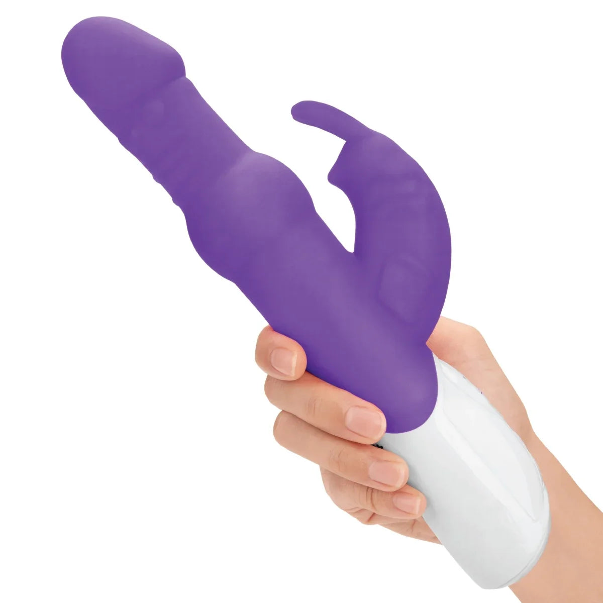 Rabbit Essentials Pleasure Beads Rabbit Vibrator Purple with Rotating Beaded Shaft and Body-Safe Silicone > Vibrators > Ladies > Rabbit Multi