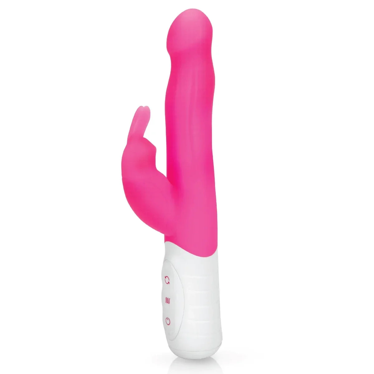 Rabbit Essentials Rechargeable Slim Shaft Rabbit Vibrator Hot Pink Main image