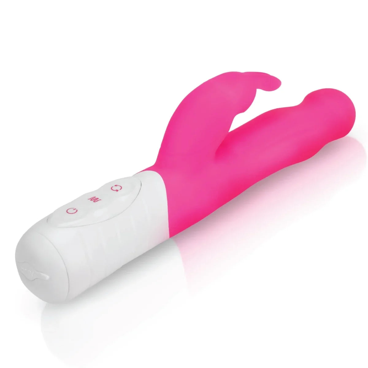 Rabbit Essentials Slim Shaft Rabbit Vibrator – Hot Pink, Body-Safe Silicone, Rechargeable > Vibrators > Ladies > Rabbit Multi