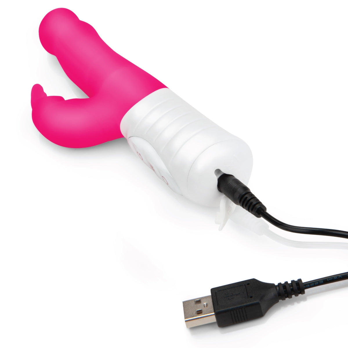Rabbit Essentials Slim Shaft Rabbit Vibrator – Hot Pink, Body-Safe Silicone, Rechargeable > Vibrators > Ladies > Rabbit Multi