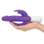 Rabbit Essentials Slim Double Penetration Rabbit Vibrator - Purple
