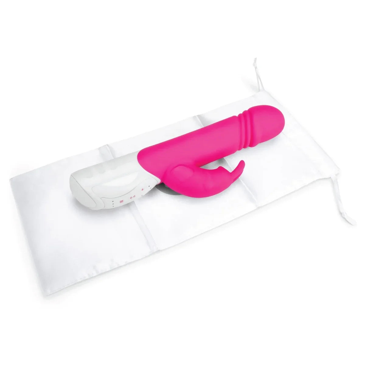 Rabbit Essentials Thrusting Rabbit Vibrator in Hot Pink with Enlarged G-Spot Tip and Charging > Vibrators > Ladies > Rabbit Multi