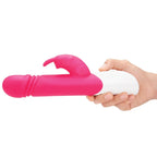 Rabbit Essentials Rechargeable Thrusting Rabbit Vibrator Hot Pink