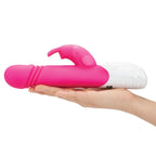 Rabbit Essentials Rechargeable Thrusting Rabbit Vibrator Hot Pink