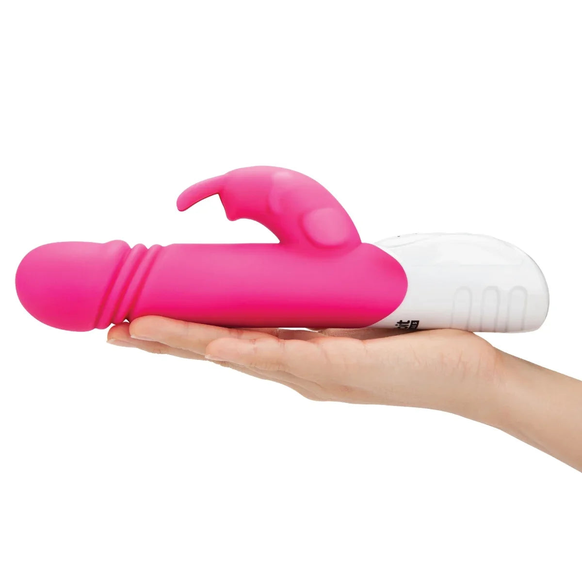 Rabbit Essentials Thrusting Rabbit Vibrator in Hot Pink with Enlarged G-Spot Tip and Charging > Vibrators > Ladies > Rabbit Multi