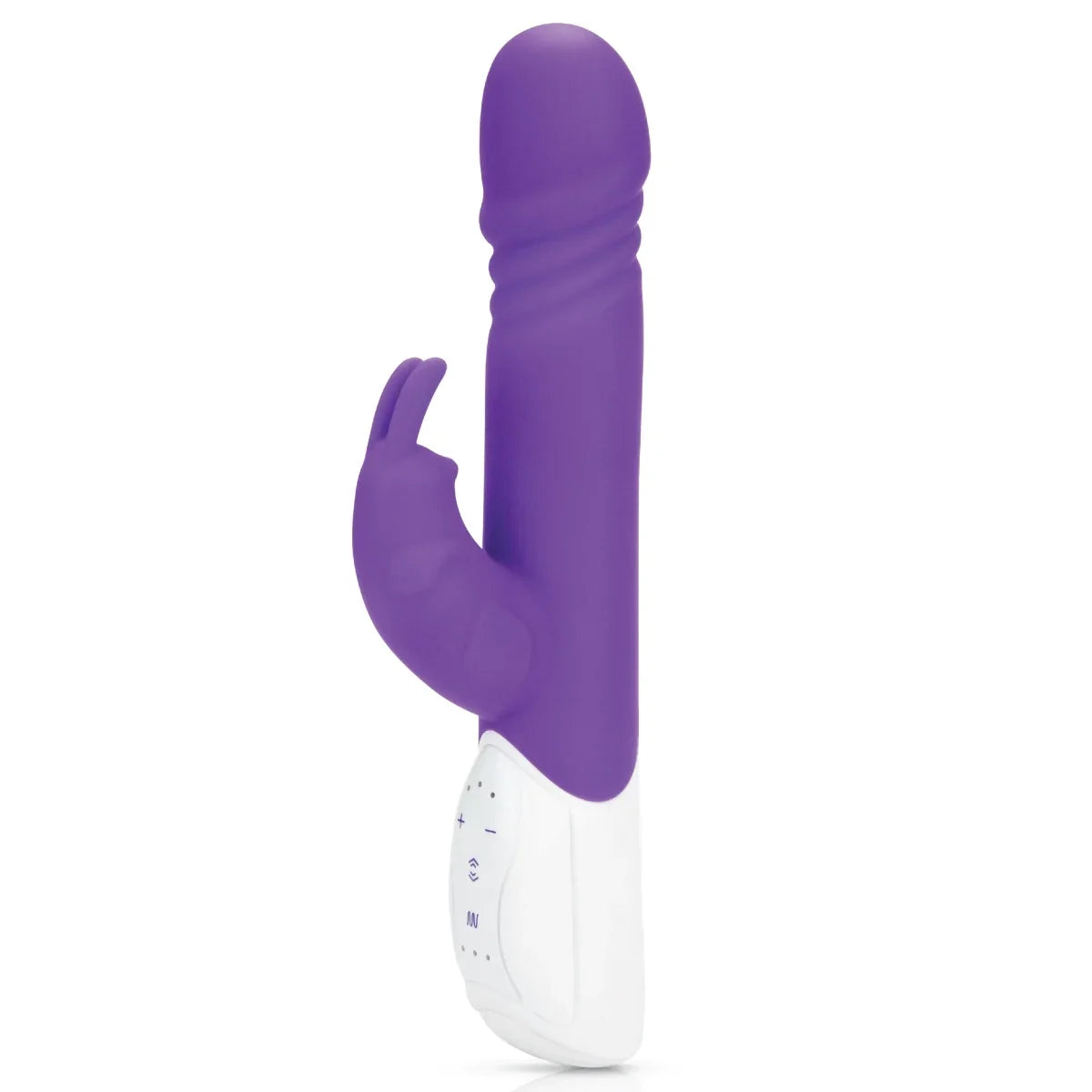 Rabbit Essentials Rechargeable Thrusting Rabbit Vibrator Hot Purple Main image