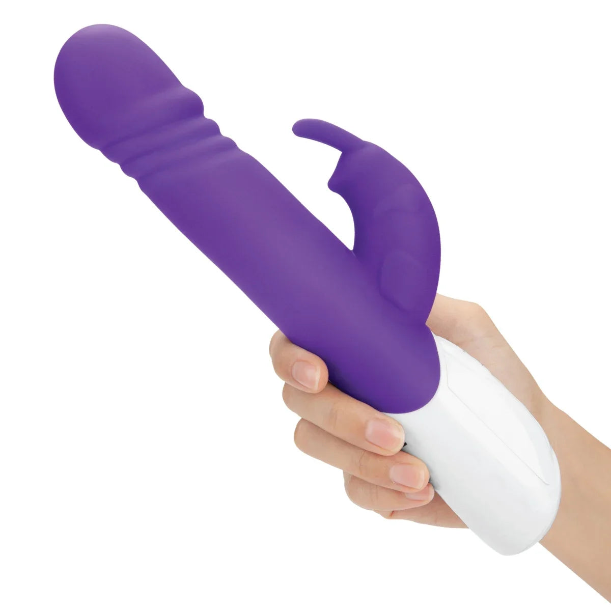Rabbit Essentials Thrusting Rabbit Vibrator Purple with Enlarged G-Spot Tip and 10 Intense Functions, Body-Safe Silicone, > Vibrators > Ladies > Rabbit Multi