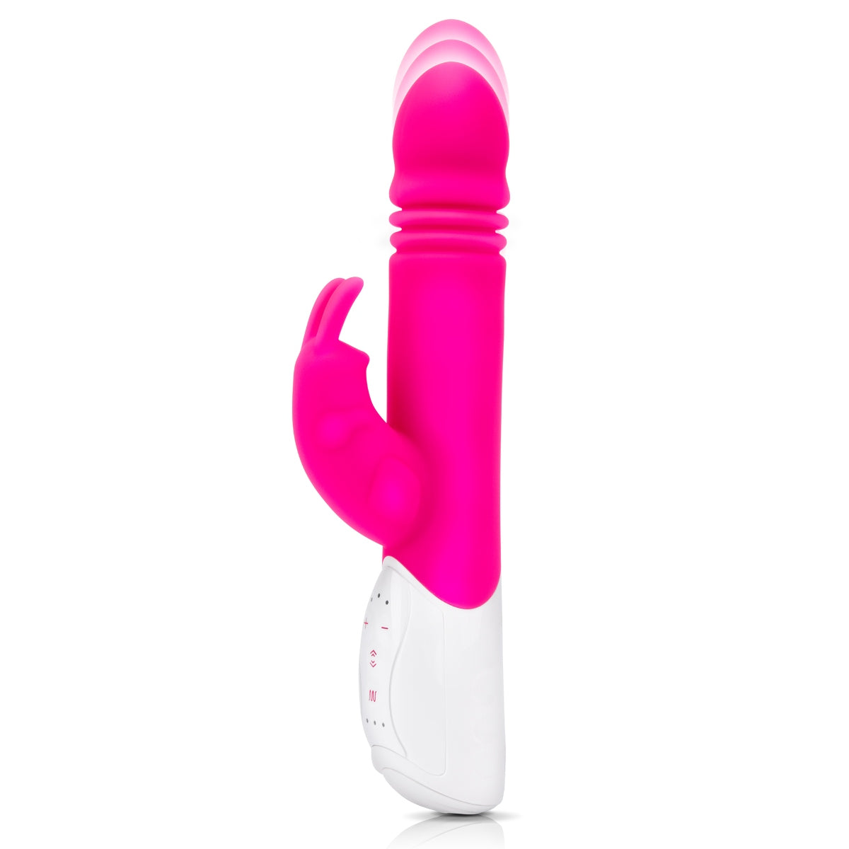 Rabbit Essentials Rechargeable G-Spot Thrusting Rabbit Vibrator Hot Pink Main image