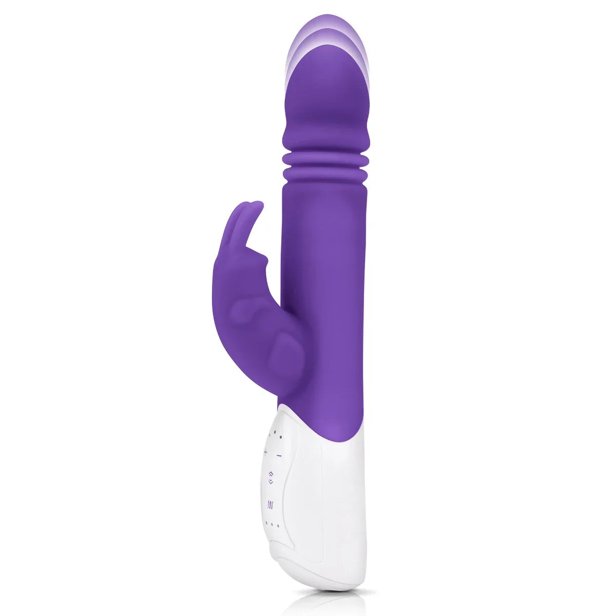 Rabbit Essentials Rechargeable G-Spot Thrusting Rabbit Vibrator Purple Main image