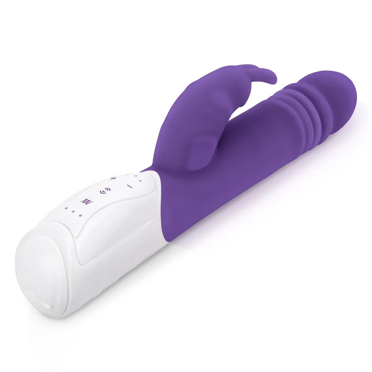 Rabbit Essentials G-Spot Thrusting Rabbit Vibrator in Purple with Charging and Satin Storage Bag > Vibrators > Ladies > Rabbit Multi