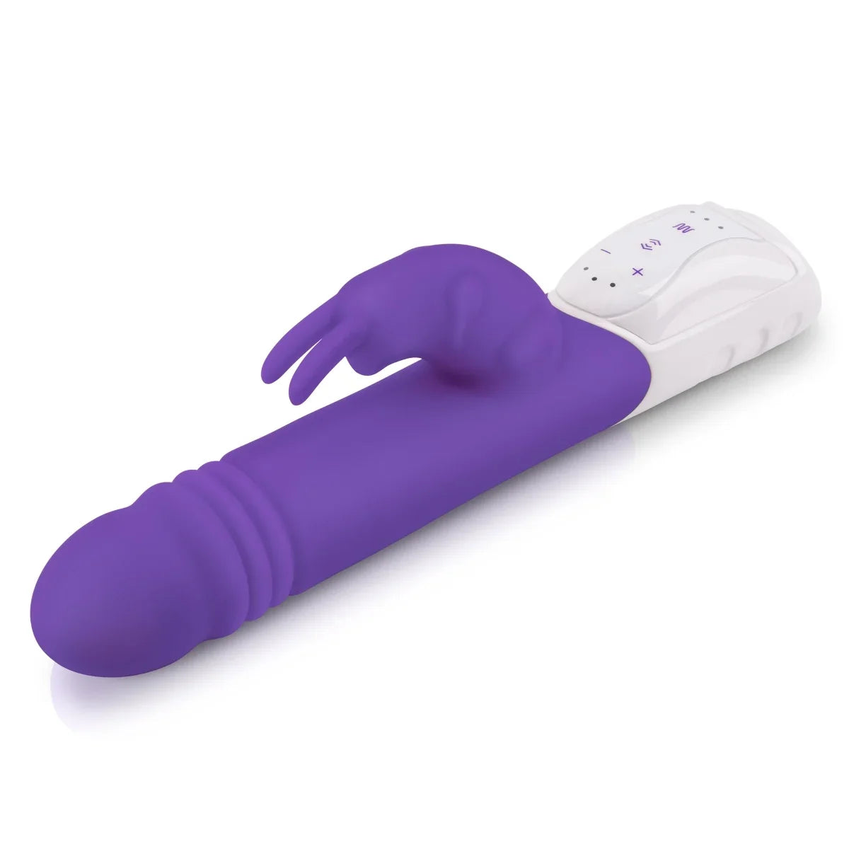 Rabbit Essentials G-Spot Thrusting Rabbit Vibrator in Purple with Charging and Satin Storage Bag > Vibrators > Ladies > Rabbit Multi