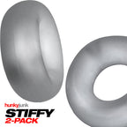 Stiffy 2 Piece Bulge Cockrings by HunkyJunk Ice Clear > Cock Ring > Sets