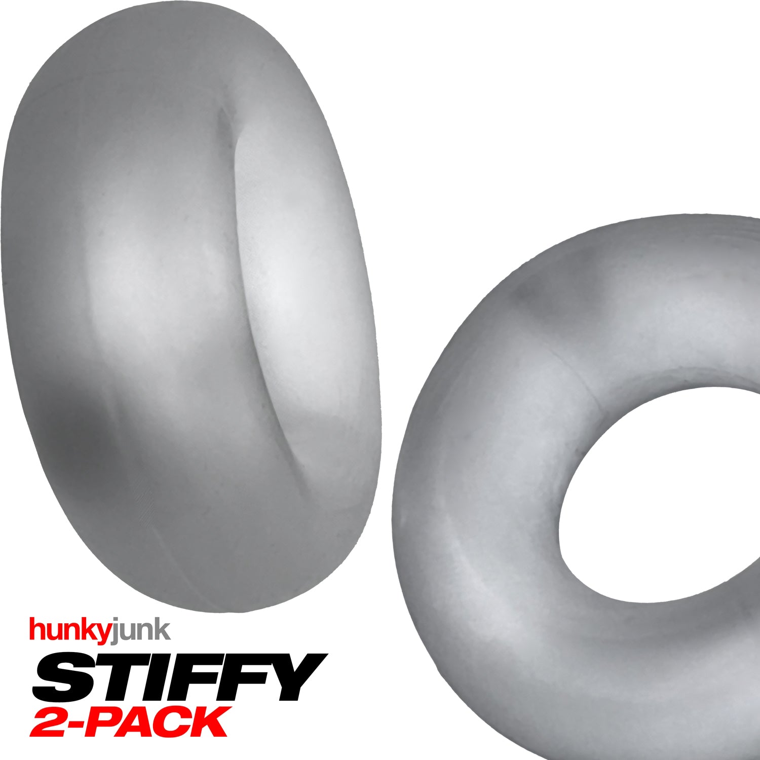 Stiffy 2 Piece Bulge Cockrings by HunkyJunk Ice Clear > Cock Ring > Sets
