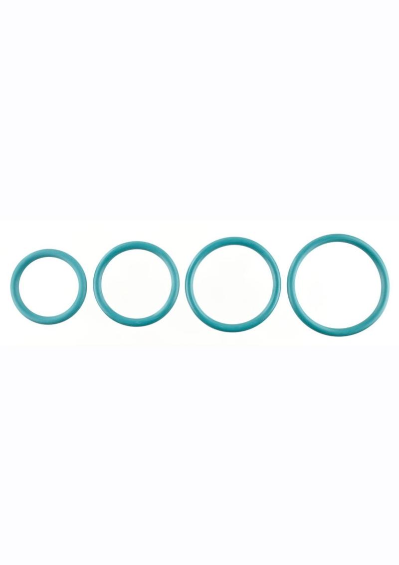 Sportsheets Rubber O-Rings (Coral) – Latex-Free Stretchy Cock Ring Set 4 Pack > Cock Ring > Sets