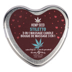 EB Hemp Seed 3 in 1 Massage Heart Candle 113g - Stiletto Scented Default Title > Candles > Massage