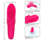 Neon Vibes The Nubby Vibe Pink Silicone Finger Teaser with 10 Functions and Rechargeable Pink > Vibrators > Finger Vibrators