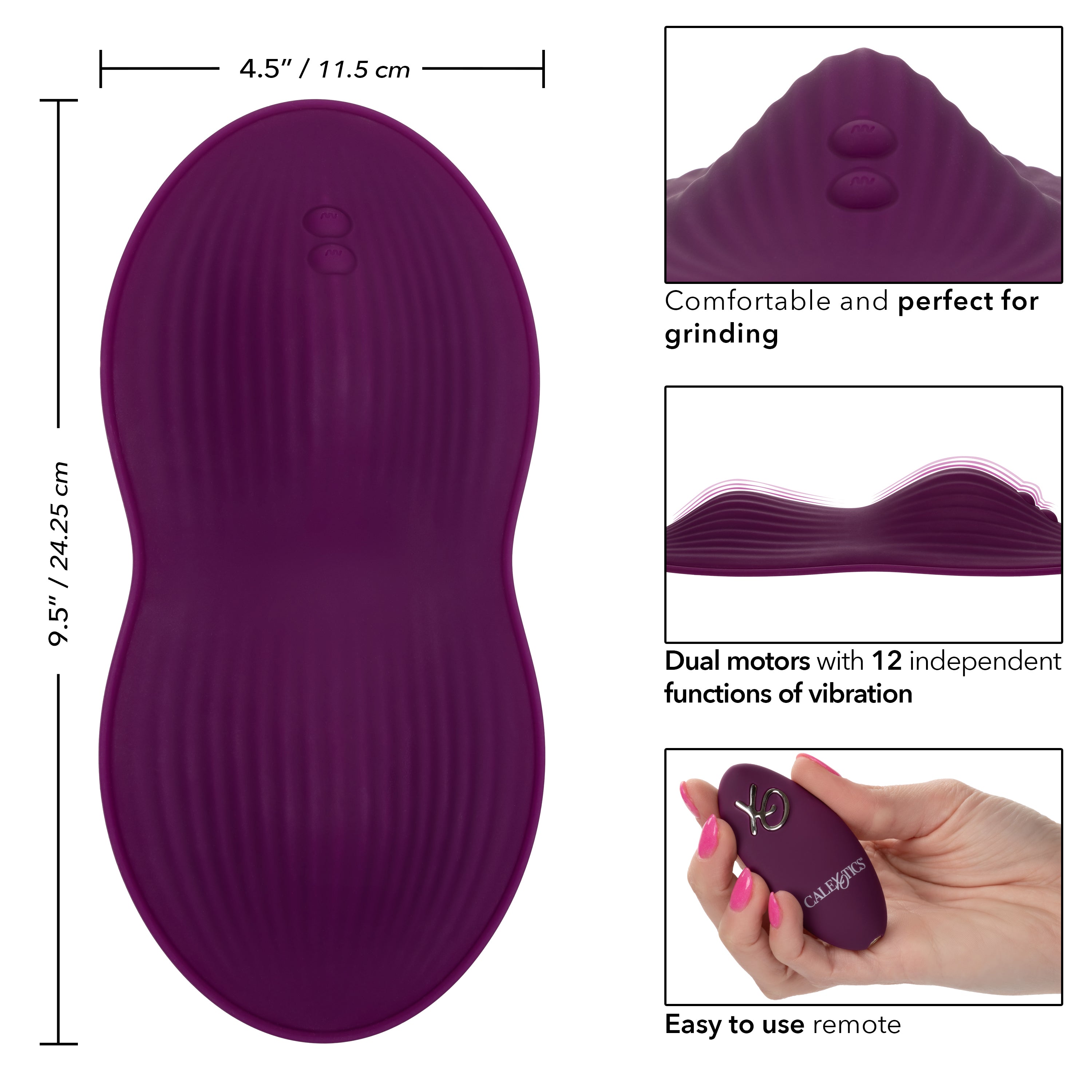 CalExotics Lust Remote Control Dual Rider (Purple) – Waterproof Silicone Massager with Dual Motors > Sex Toys > Couples Toys