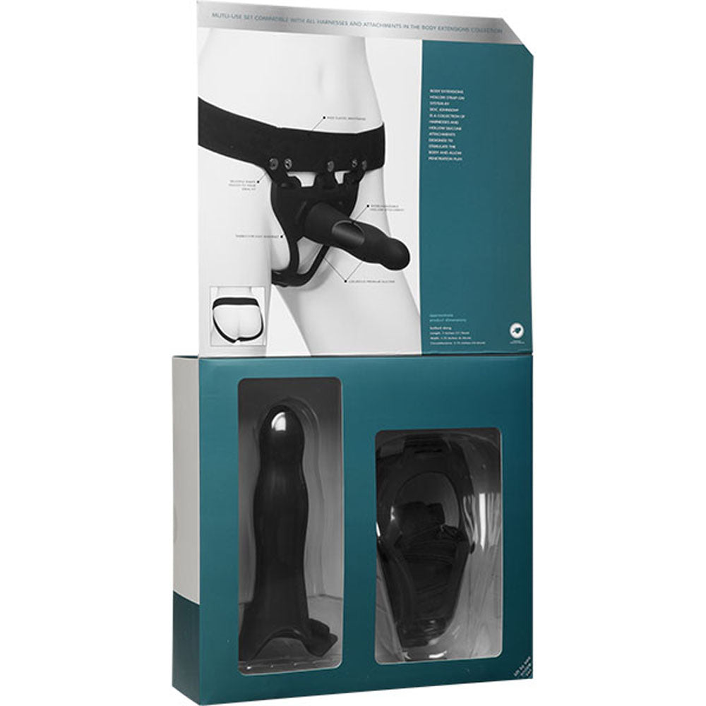 Be Daring 7 Inch Bulbed Dong 2 Piece Hollow Silicone Strap-On Set > Dildos > Hollow Strap Ons