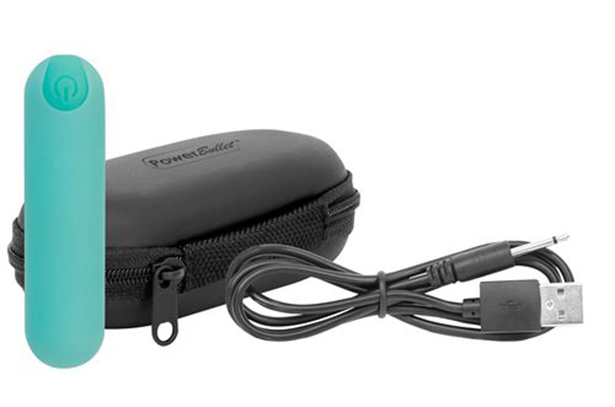 Essential 3 Inch Bullet Vibrator Teal with Discreet Storage Case Blue > Vibrators > Mini Vibrators Main image