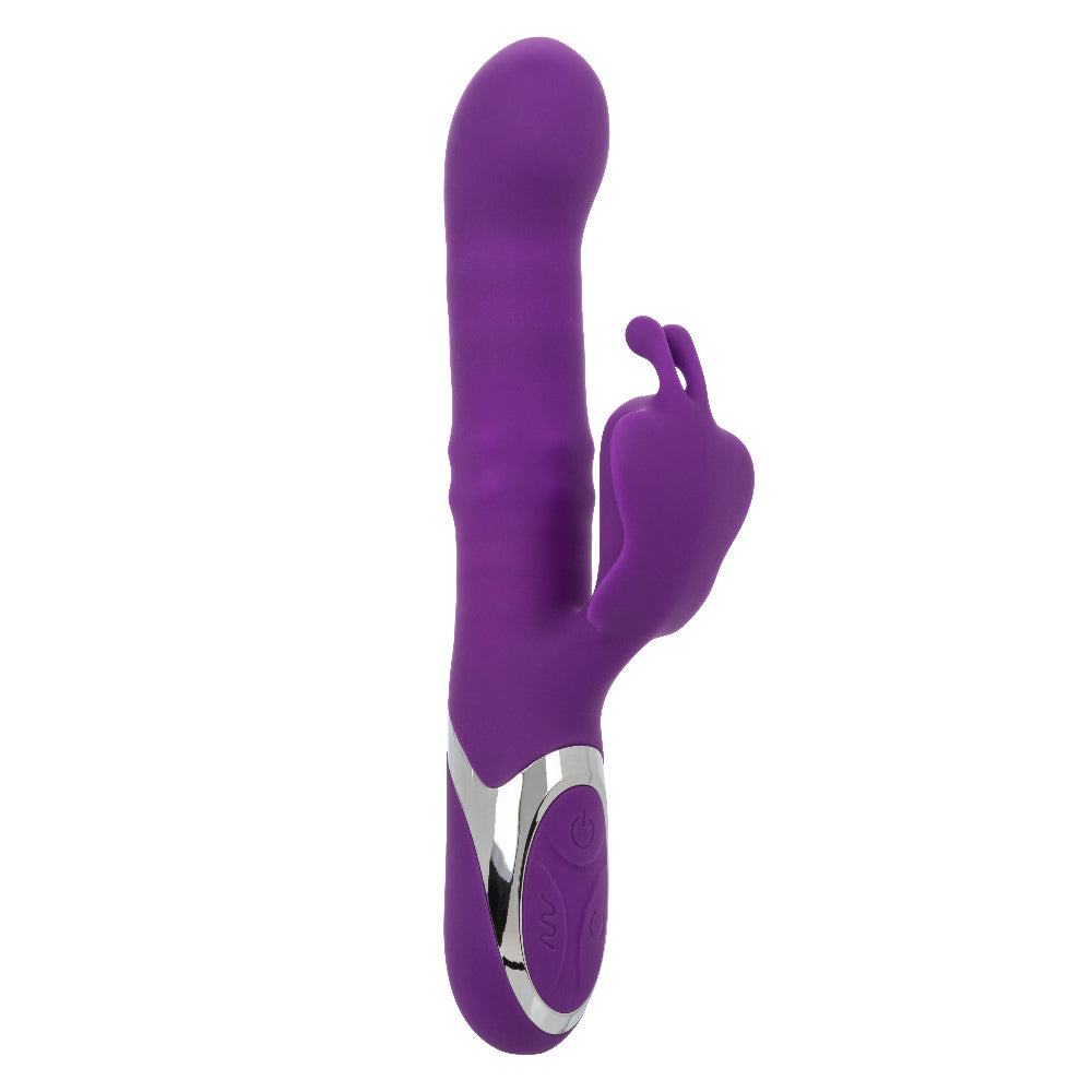 Enchanted Flutter Purple Silicone Thrusting and Rotating Rabbit Vibrator Secondary image