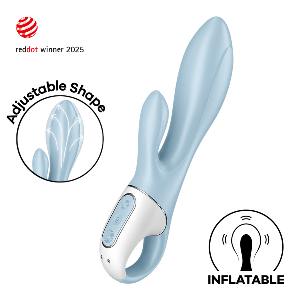 Satisfyer Air Pump Bunny 1 – USB Rechargeable Inflatable 8 Inch Rabbit Vibrator > Vibrators > Ladies > Rabbit