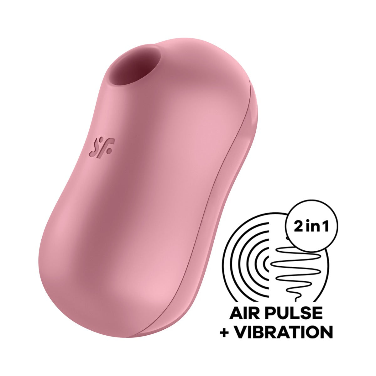 Satisfyer Cotton Candy Lilac Compact Oval Lay-On Vibrator with Pressure Waves and Vibration Secondary image