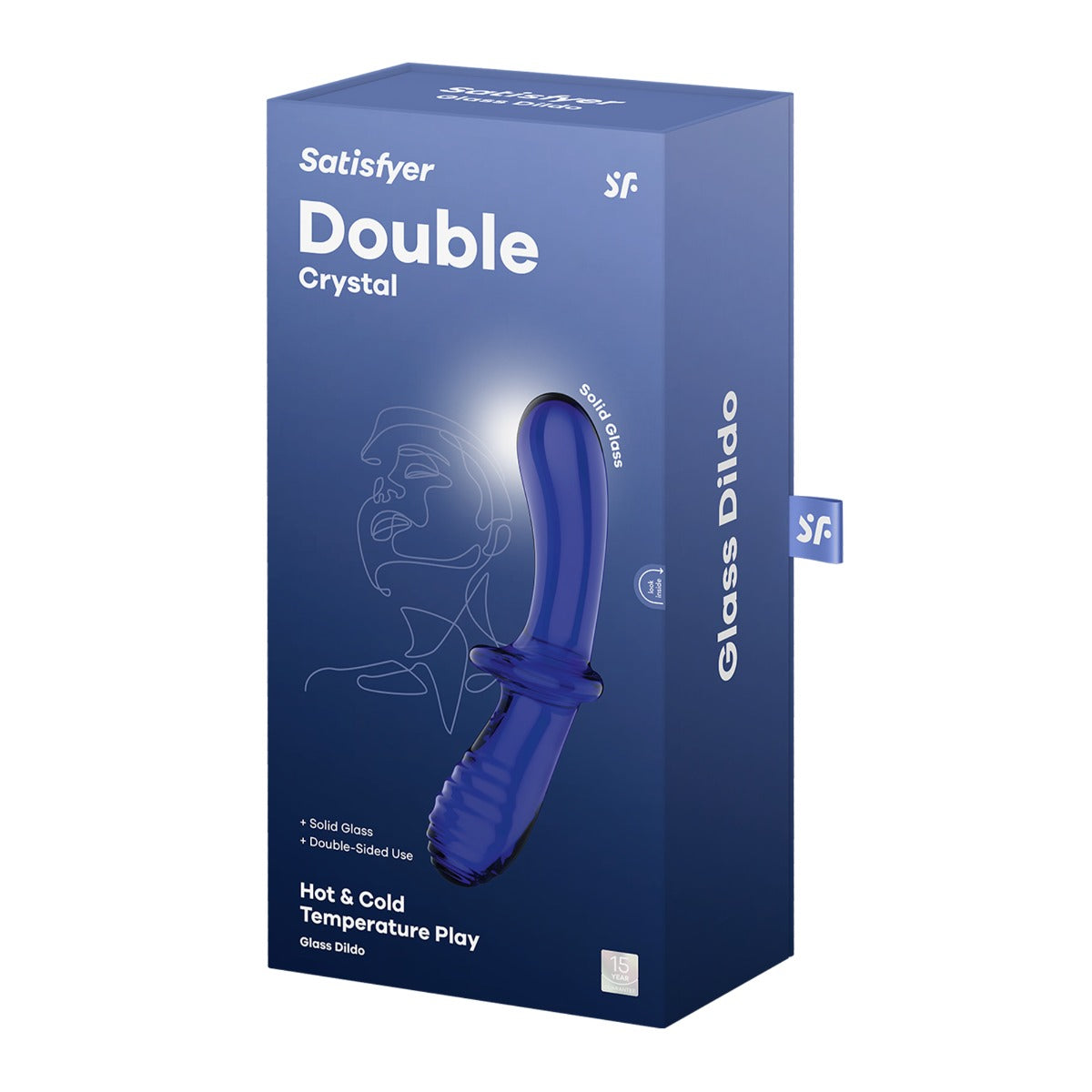 Satisfyer Double Crystal Borosilicate Glass Dildo – Temperature Play Sex Toy > Glass > Dildos