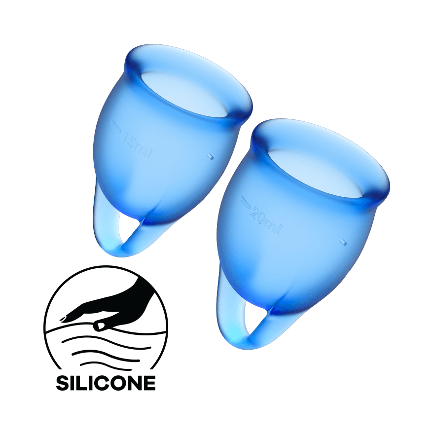 Satisfyer Feel Confident Menstrual Cup Set – Medical Grade Silicone 15ml and 20ml Cups > Essentials > Menstrual Products