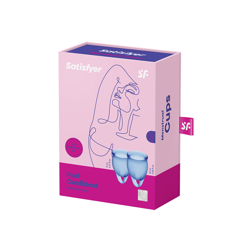 Satisfyer Feel Confident Menstrual Cup Set – Medical Grade Silicone 15ml and 20ml Cups > Essentials > Menstrual Products