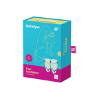 Satisfyer Feel Confident (Dark Green) – Medical Grade Silicone Menstrual Cup Kit 15ml and 20ml Reusable > Essentials > Menstrual Products