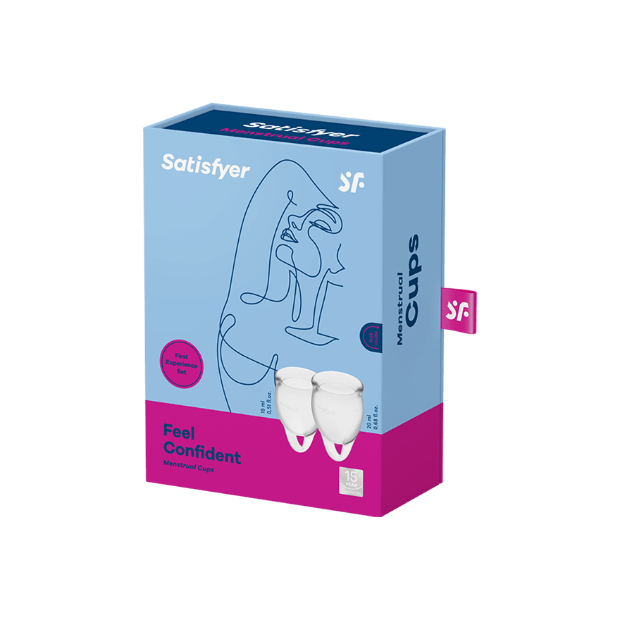 Satisfyer Feel Confident Menstrual Cup Kit – Medical Grade Silicone Two Sizes > Essentials > Menstrual Products