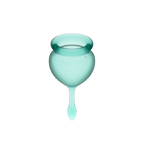 Feel Good Reusable Medical-Grade Silicone Menstrual Cup Set (Dark Green) > Essentials > Menstrual Products