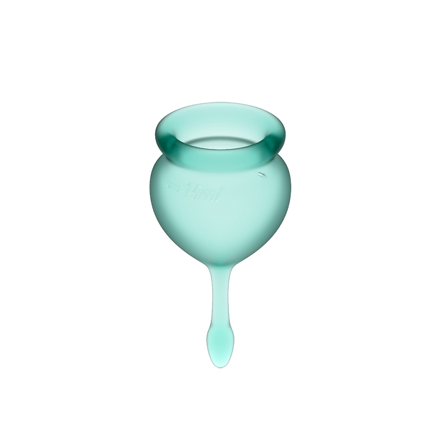 Feel Good Reusable Medical-Grade Silicone Menstrual Cup Set (Dark Green) > Essentials > Menstrual Products