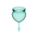 Feel Good Reusable Medical-Grade Silicone Menstrual Cup Set (Dark Green) > Essentials > Menstrual Products