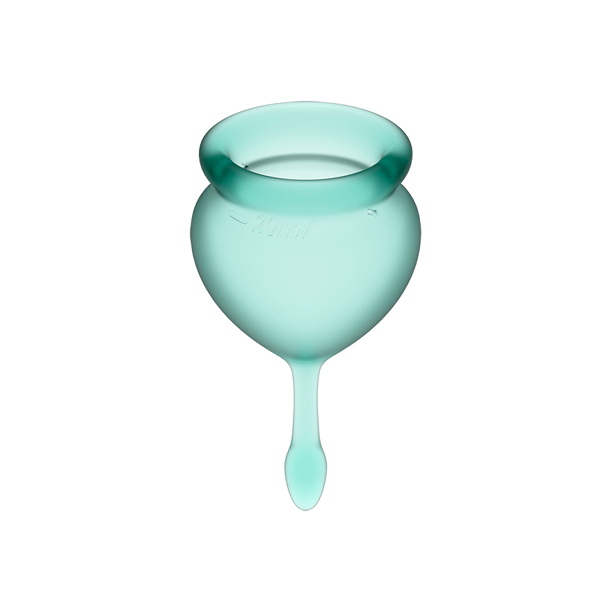 Feel Good Reusable Medical-Grade Silicone Menstrual Cup Set (Dark Green) > Essentials > Menstrual Products