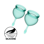 Satisfyer Feel Good Menstrual Cup Set – Medical Grade Silicone 15ml and 20ml Green > Essentials > Menstrual Products