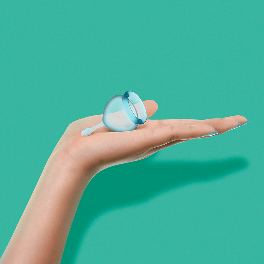 Satisfyer Feel Good Menstrual Cup Light Blue Set of 2 Cups 15ml and 20ml Medical Grade Silicone > Essentials > Menstrual Products