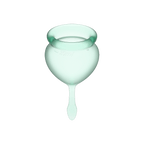 Feel Good Medical-Grade Silicone Reusable Menstrual Cup Set - Light Green > Essentials > Menstrual Products