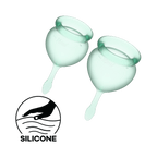 Feel Good Medical-Grade Silicone Reusable Menstrual Cup Set - Light Green > Essentials > Menstrual Products
