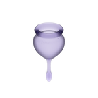 Satisfyer Feel Good Menstrual Cup Lilla Medical Grade Silicone 2 Pack 15ml and 20ml > Essentials > Menstrual Products