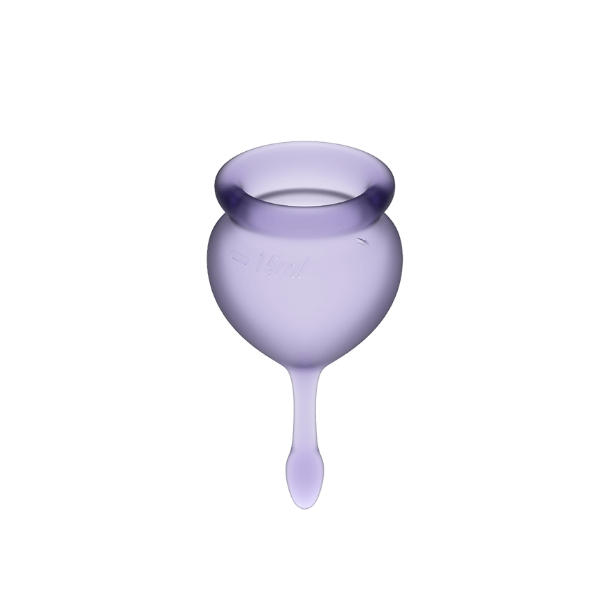 Satisfyer Feel Good Menstrual Cup Lilla Medical Grade Silicone 2 Pack 15ml and 20ml > Essentials > Menstrual Products