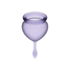 Satisfyer Feel Good Menstrual Cup Lilla Medical Grade Silicone 2 Pack 15ml and 20ml > Essentials > Menstrual Products