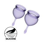 Satisfyer Feel Good Menstrual Cup Set – Medical Grade Silicone 15ml and 20ml Lilac > Essentials > Menstrual Products