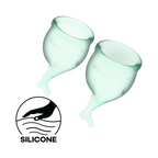 Feel Secure – Medical-Grade Silicone Reusable Menstrual Cup 2pcs (Light Green) > Essentials > Menstrual Products