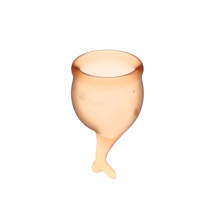 Feel Secure – Medical-Grade Silicone Menstrual Cup Set 2 Pieces (Orange) > Essentials > Menstrual Products