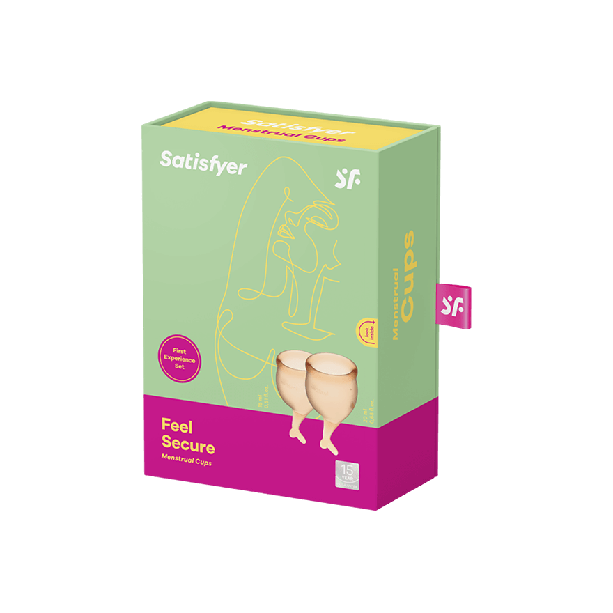 Feel Secure – Medical-Grade Silicone Menstrual Cup Set 2 Pieces (Orange) > Essentials > Menstrual Products